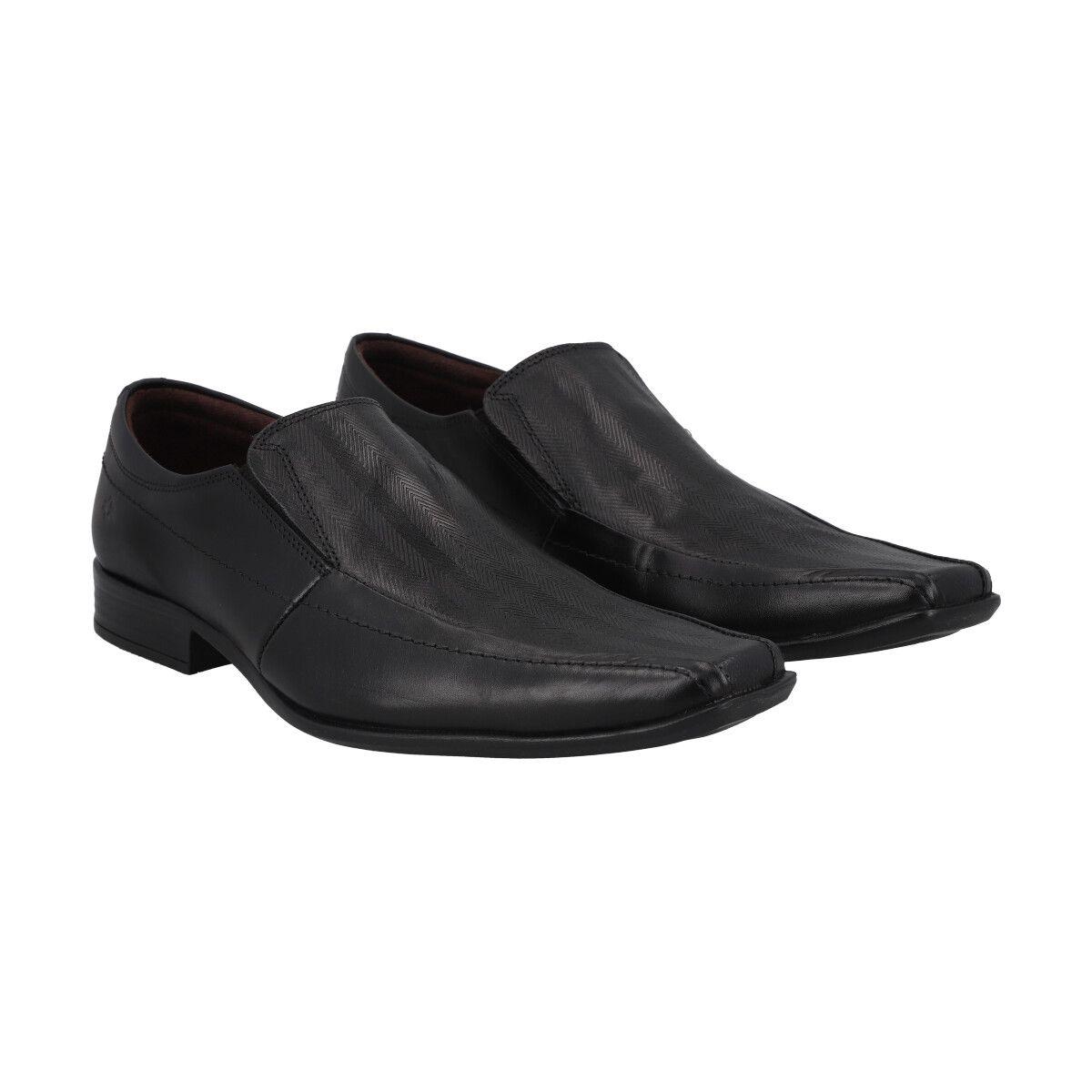 Zapato  Hombre Cuero Negro Perlatto-1