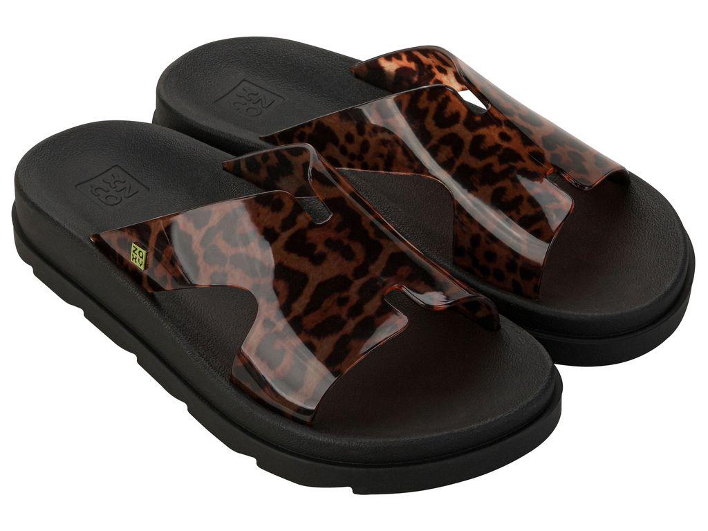 Sandalia Mujer Negro AnimalPrint Zaxy-0