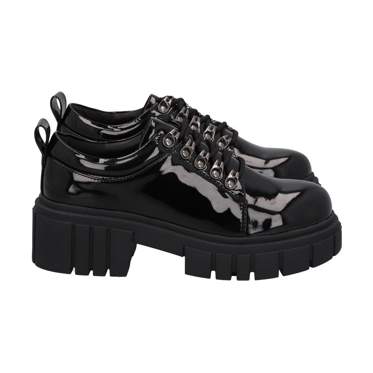 Mocasin Mujer Negro Rock Negro Police-2