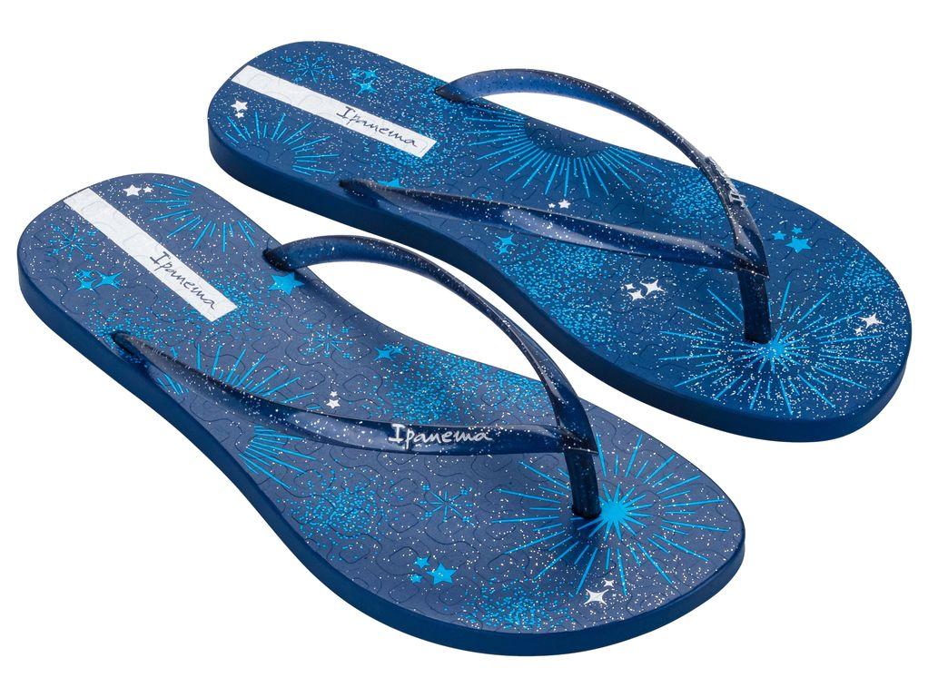 Sandalia Mujer Azul/Glitter Easy Mais Ipanema-1