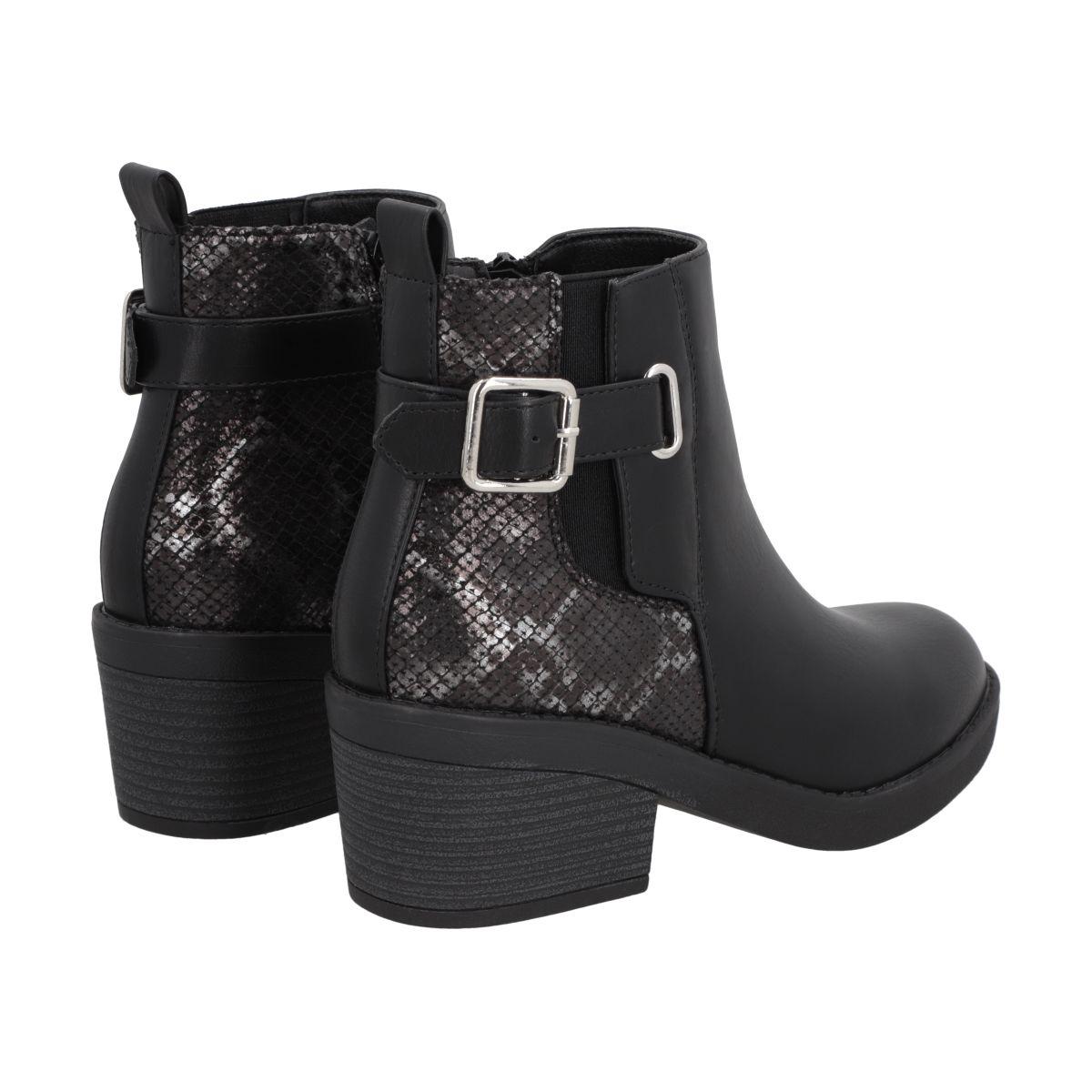 Botin Mujer Negro Harper Police-3