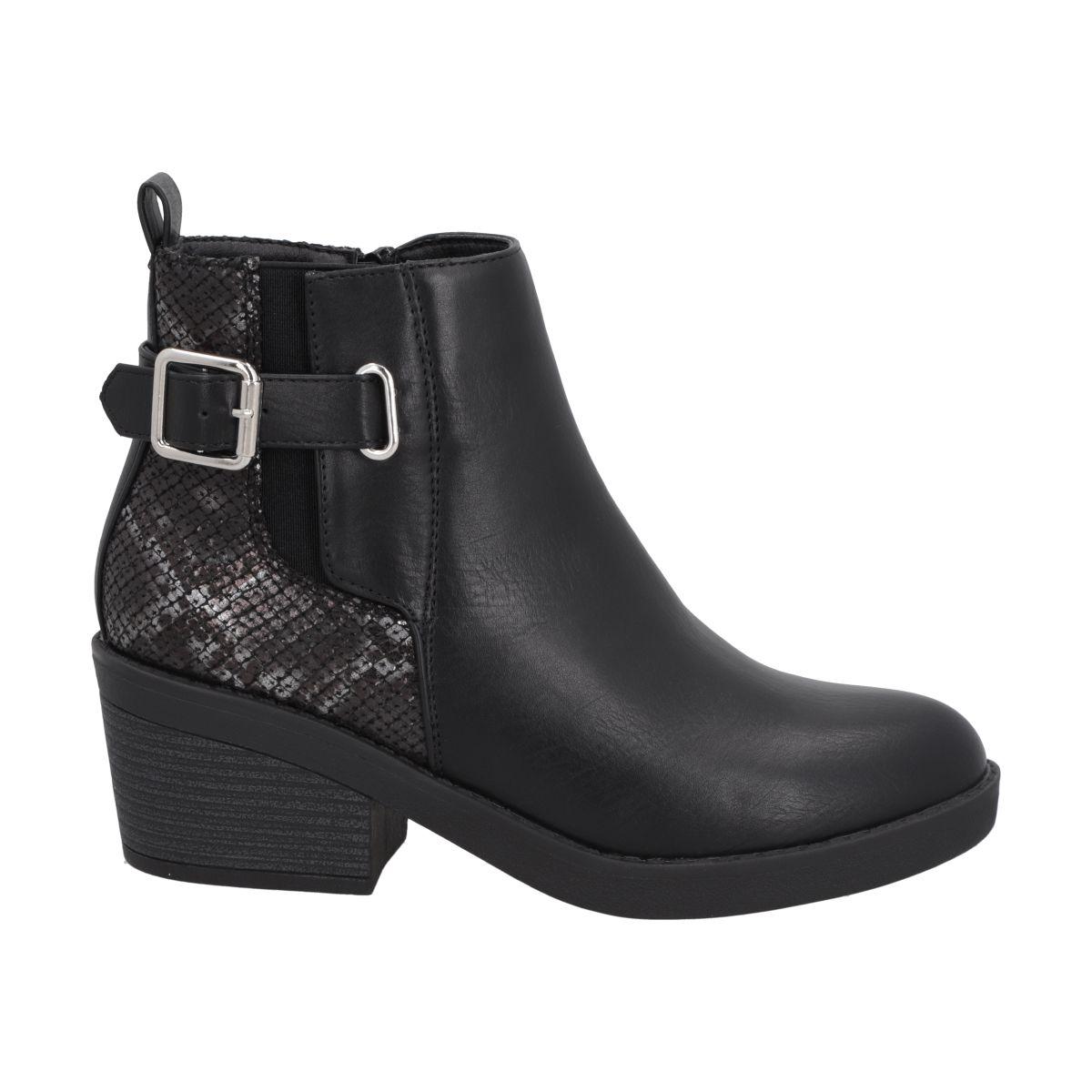 Botin Mujer Negro Harper Police-0