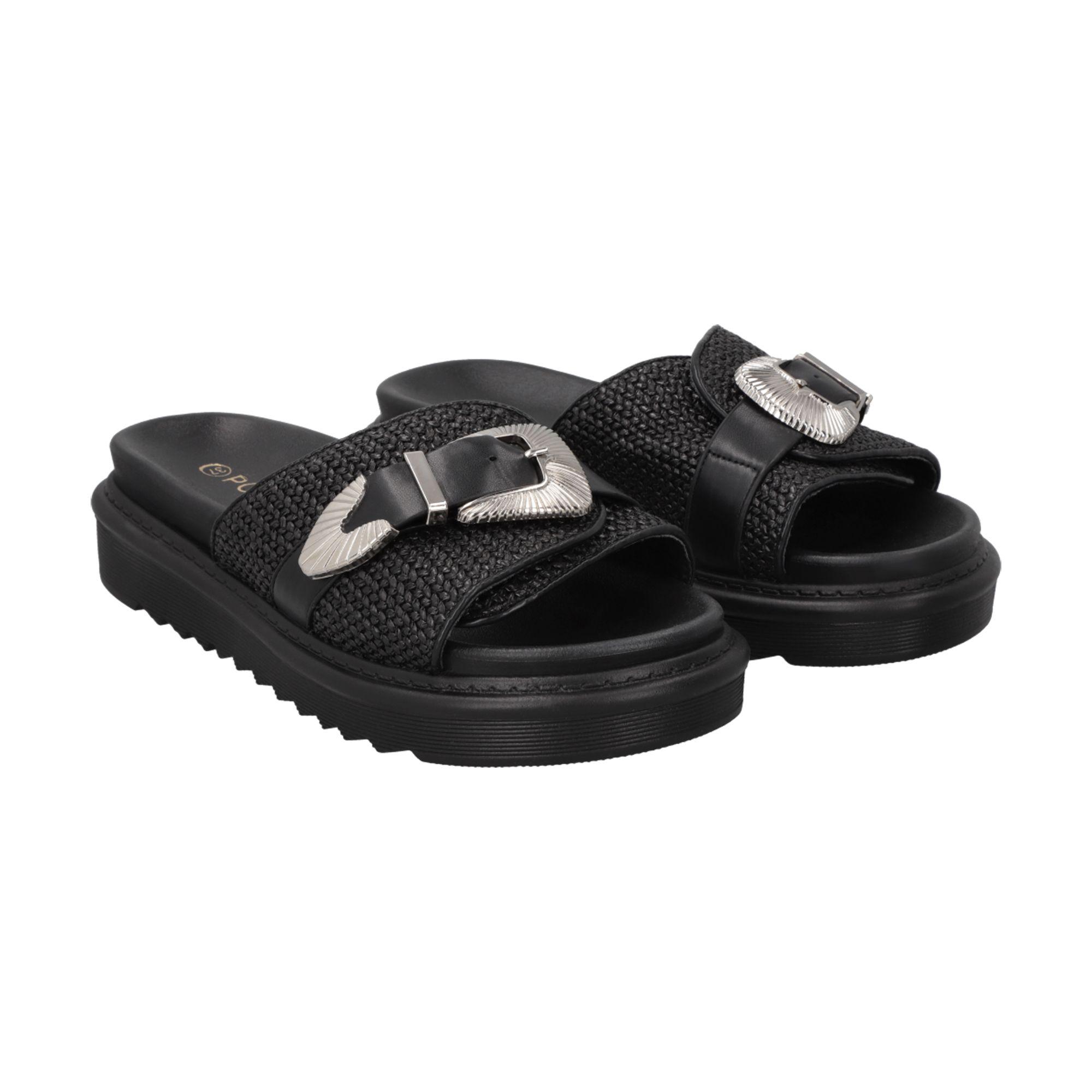 Sandalia Mujer Negro Sienna Police-2