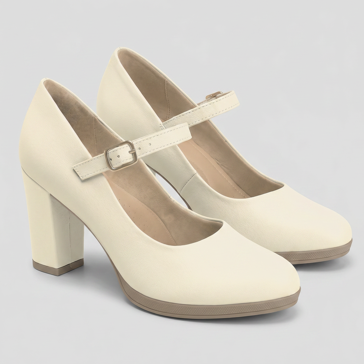 Zapato Mary Jane Mujer Crema Deise Piccadilly-2