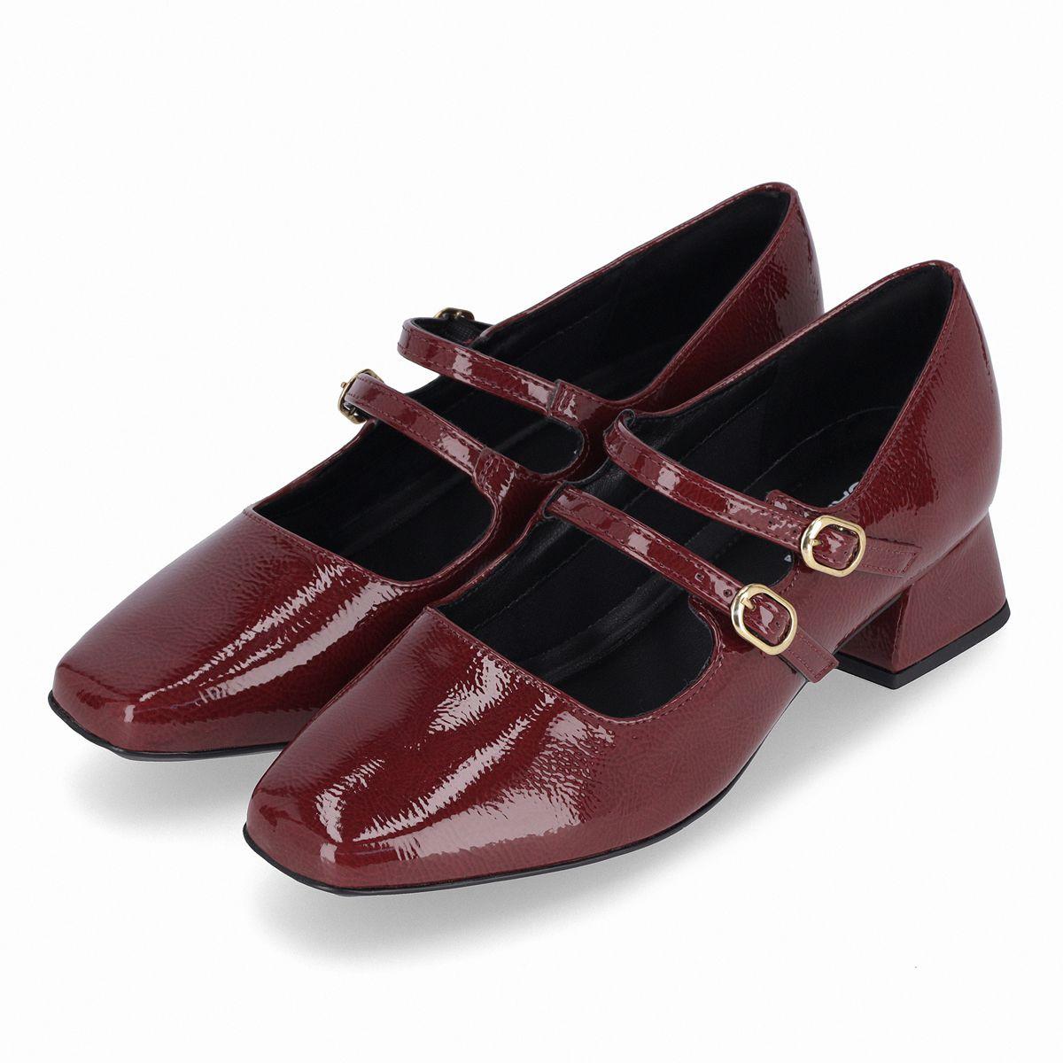 Zapato Mary Jane Mujer Burdeo/Charol Tati Piccadilly-2