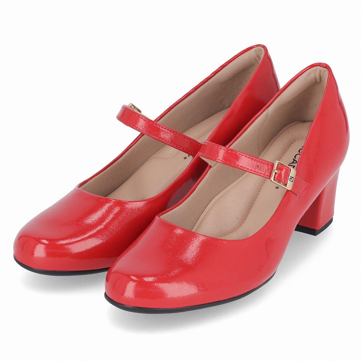 Zapato Mary Jane Mujer Rojo/Charol Laura Piccadilly-3