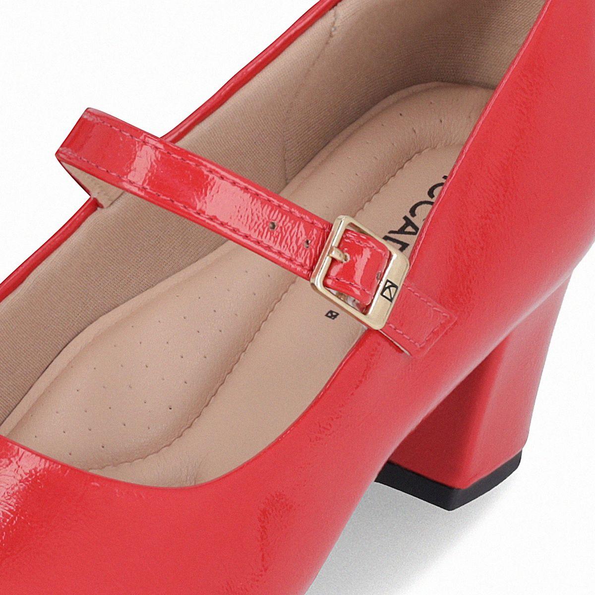 Zapato Mary Jane Mujer Rojo/Charol Laura Piccadilly-4