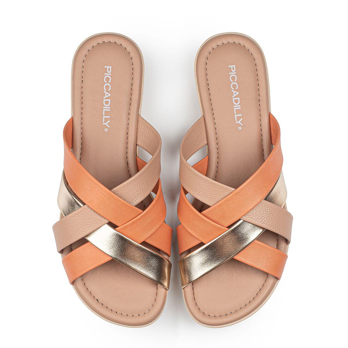 Sandalia Naranja/Dorado Piccadilly-1