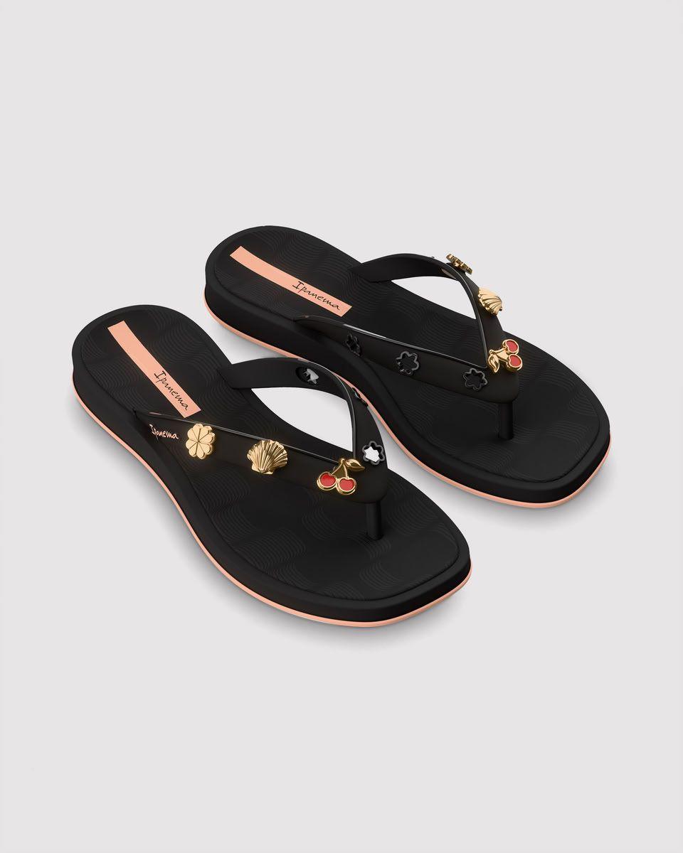 Sandalia Mujer Negro Pin Mania Ipanema-2