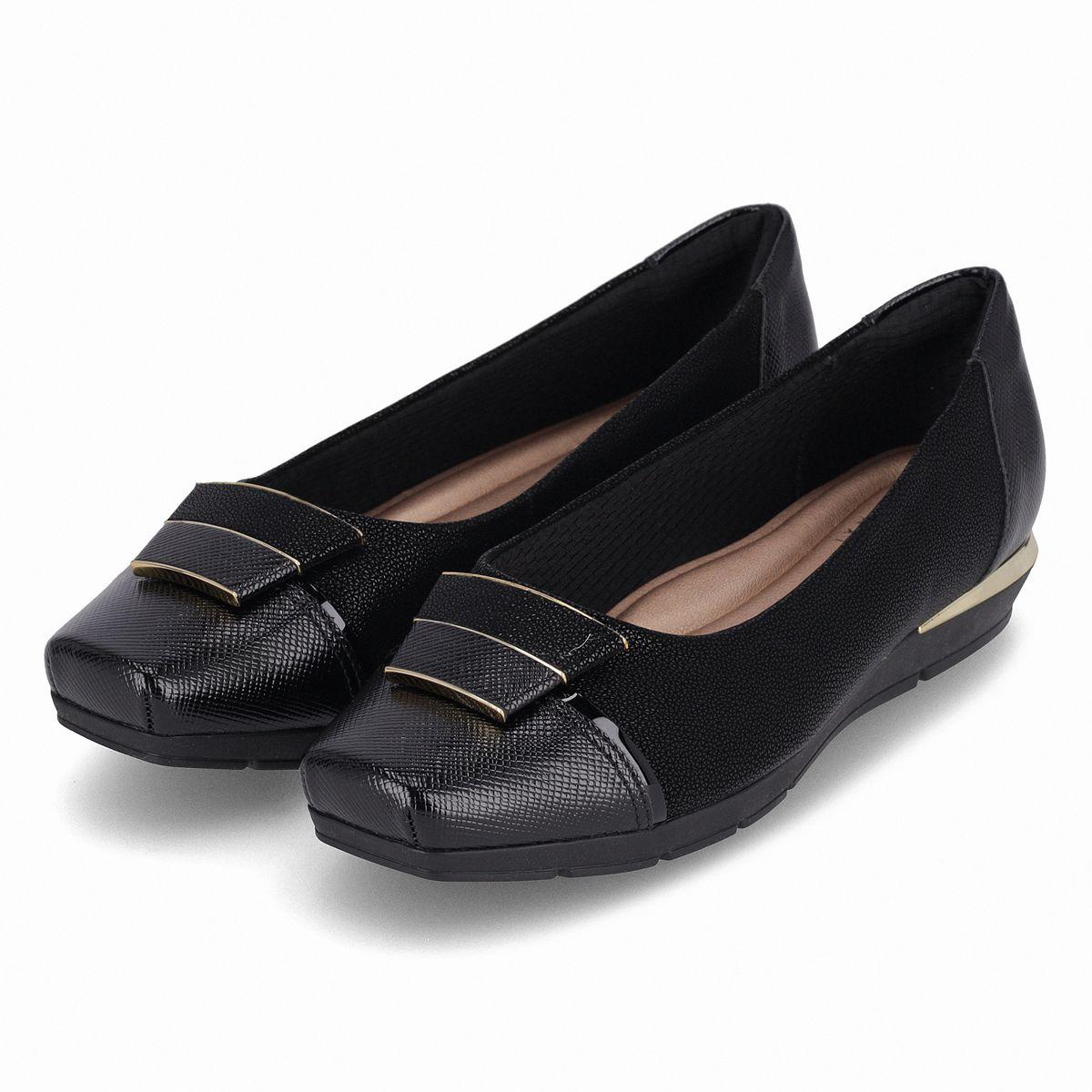 Zapato Mujer Negro/Dorado Fernanda Piccadilly-2