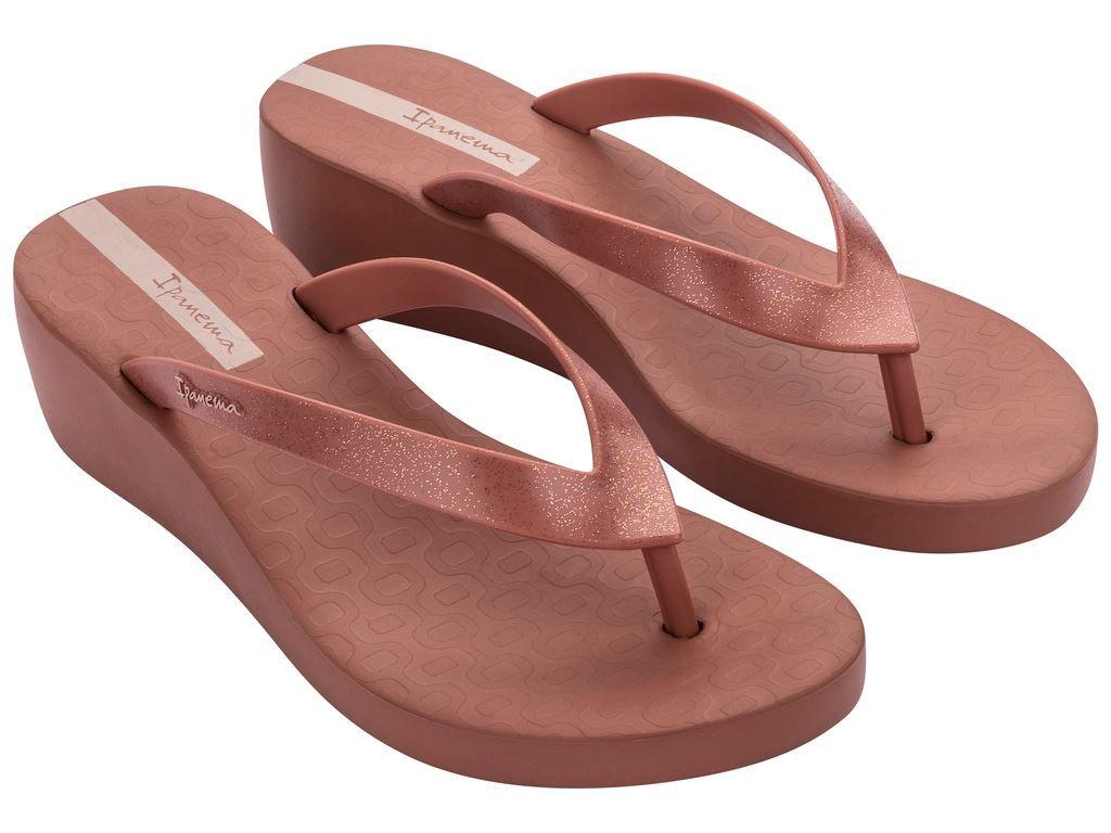 Sandalia Anabela Glitter  Rosa Ipanema-0