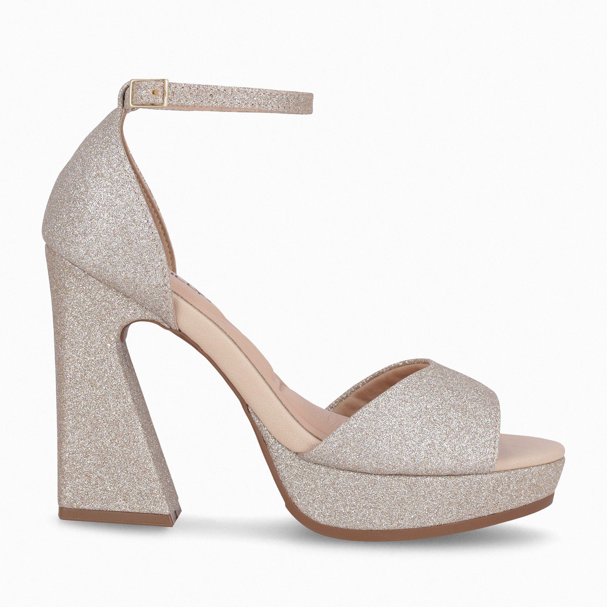 Sandalia Mujer Champagne/Glitter Cristine 319 Piccadilly-0
