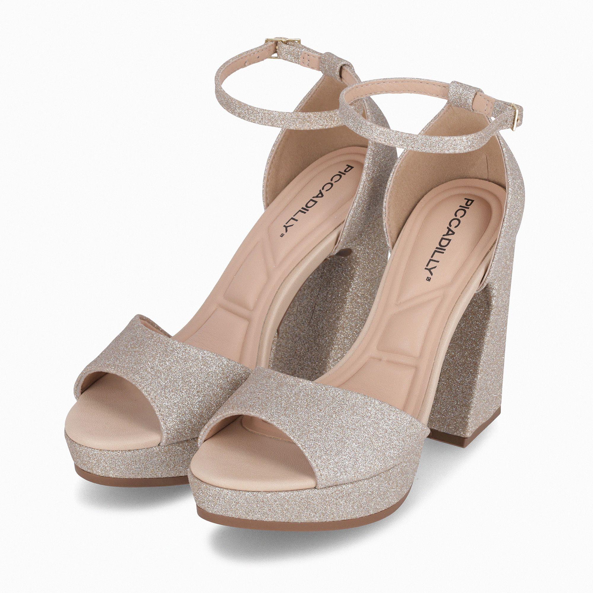 Sandalia Mujer Champagne/Glitter Cristine 319 Piccadilly-2