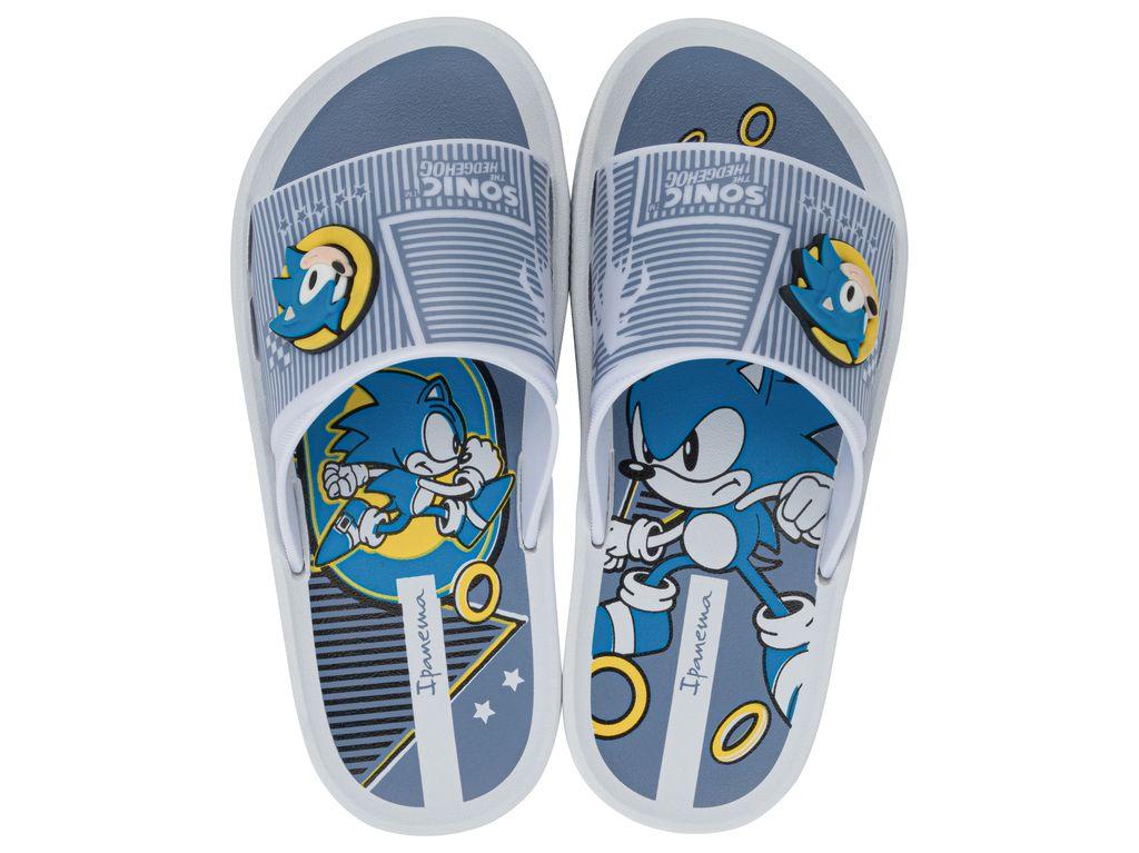 Sandalia Infantil Blanco/Azul Sonic Slide Ipanema-0