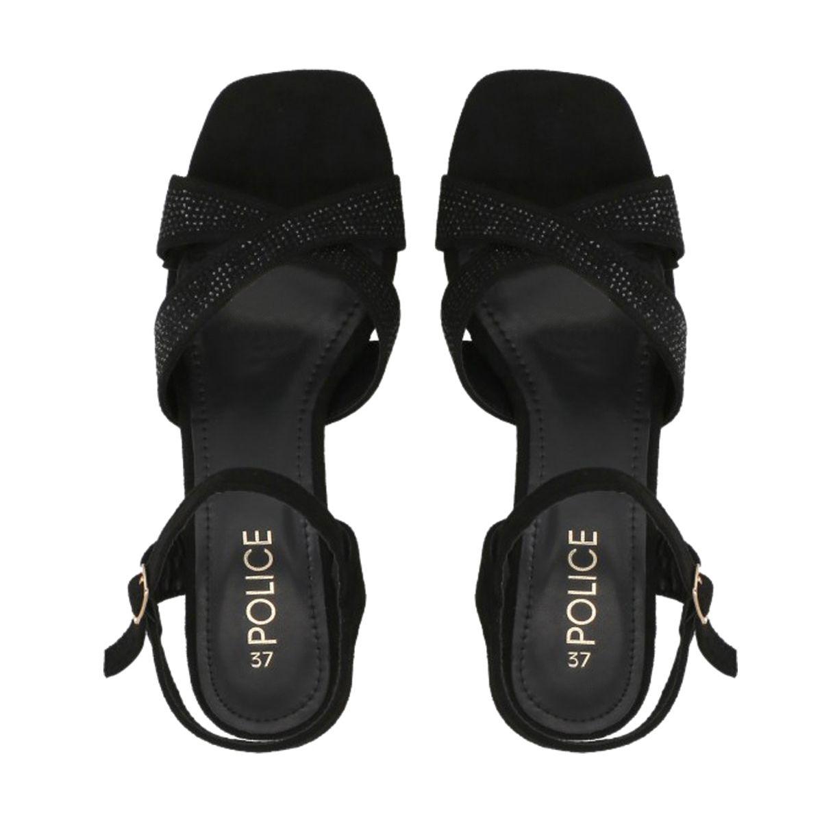 Sandalia Mujer Negro/Strass Noa Police-1