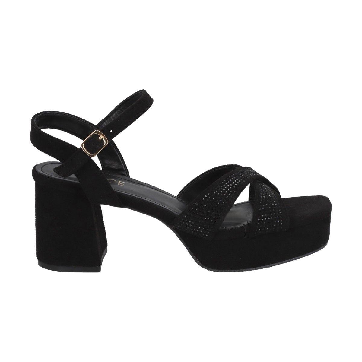 Sandalia Mujer Negro/Strass Noa Police-0
