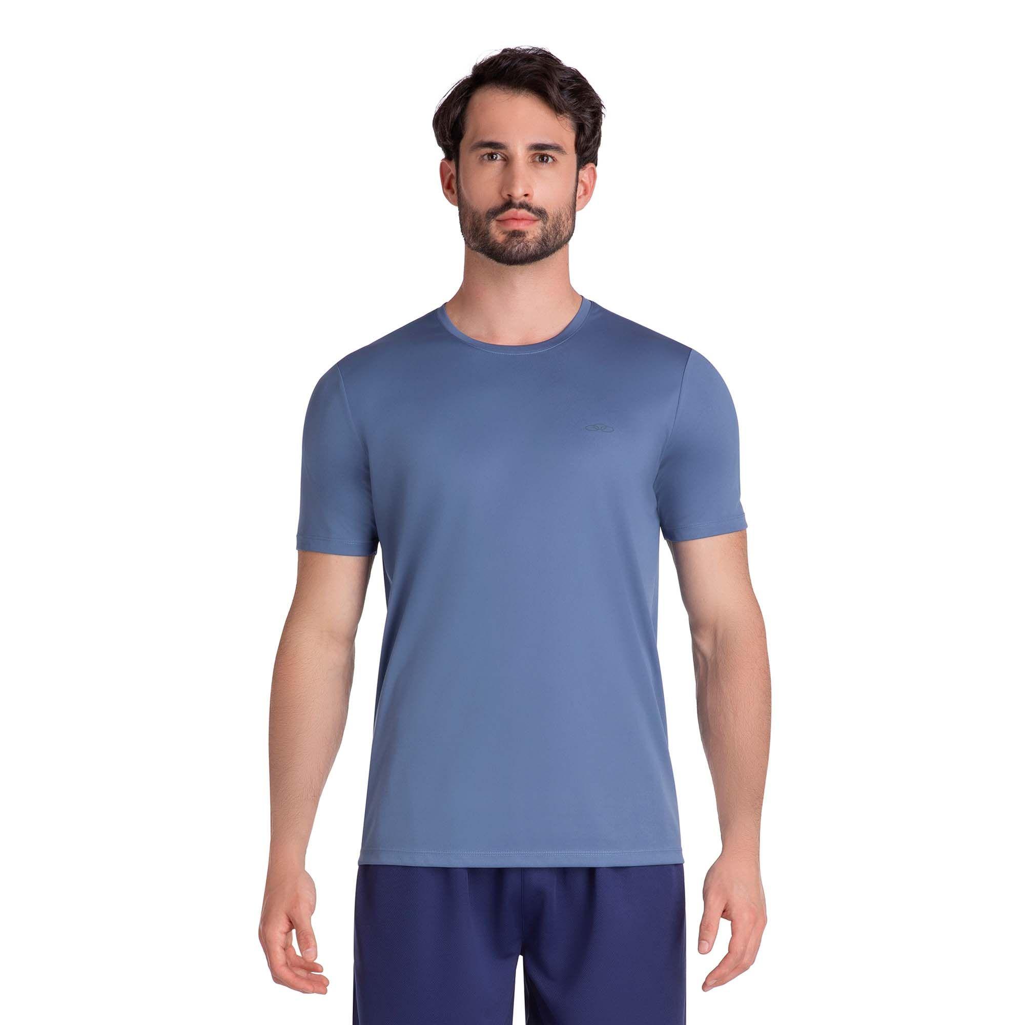 POLERA ESSENTIAL MANGA CORTA AZULADA HOMBRE-0