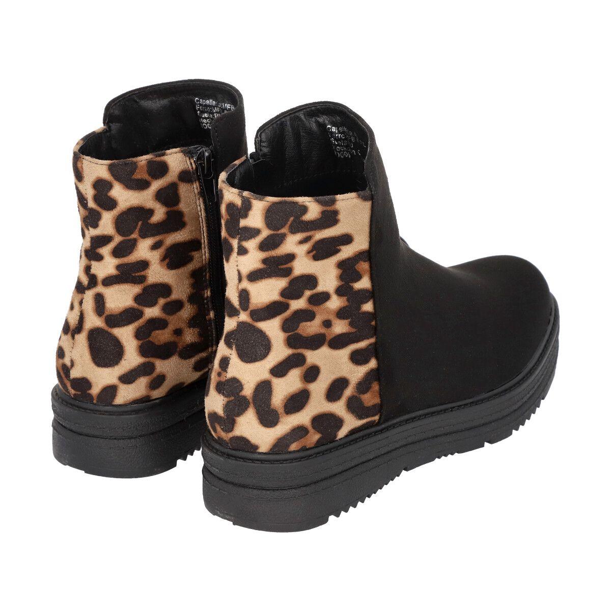 Botin Mujer Negro Leopard 006 Police-4