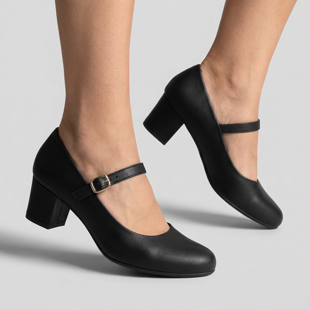 Zapato Mary Jane Mujer Negro Laura 04 Piccadilly-3