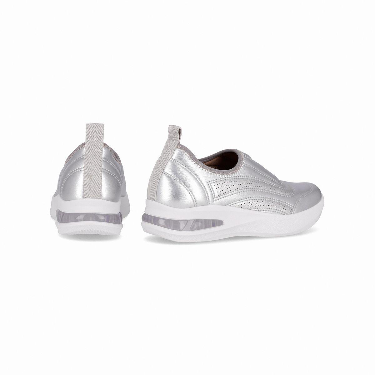 Zapatilla Mujer Plata Soft Step Piccadilly-3