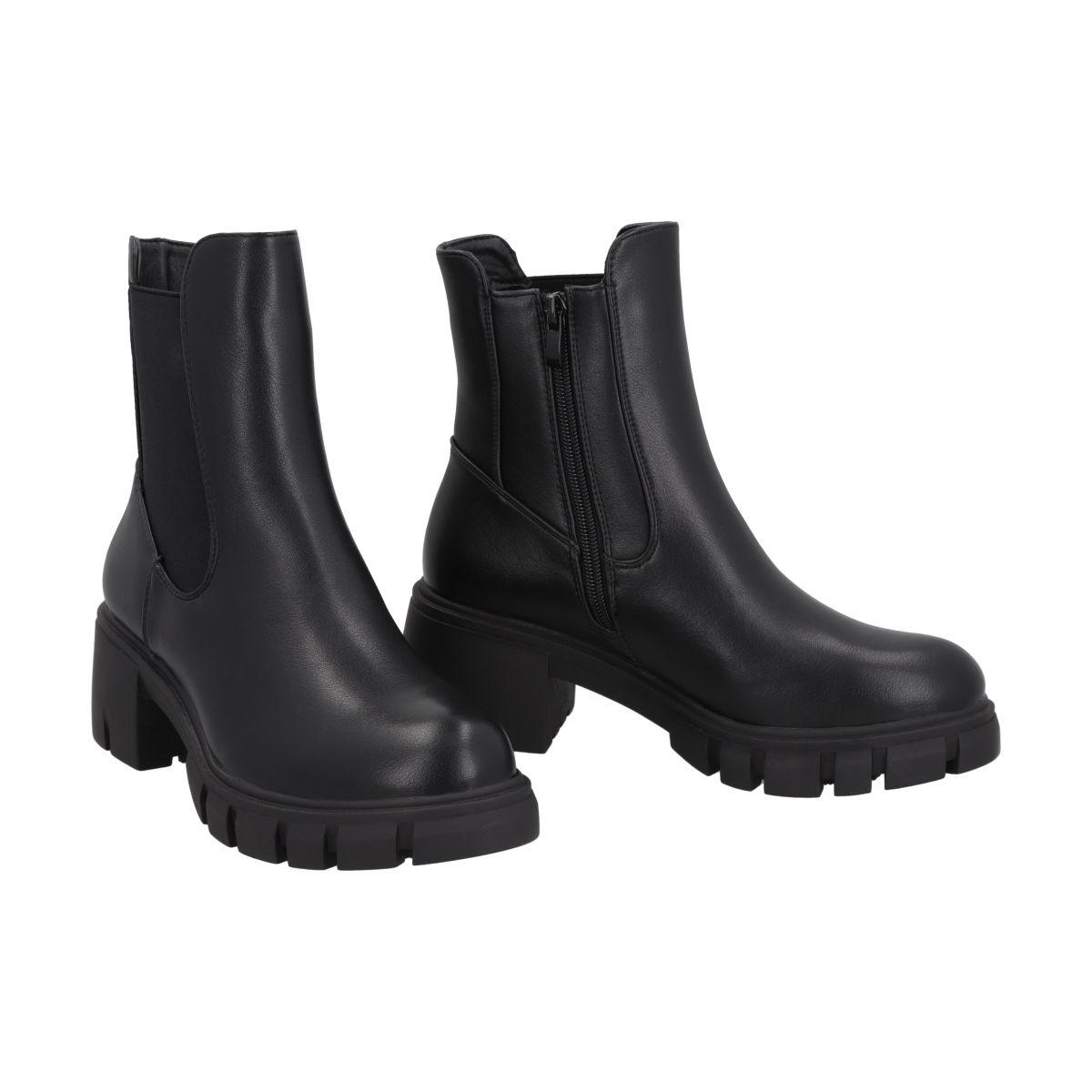 Botin Mujer Negro Street Police-1