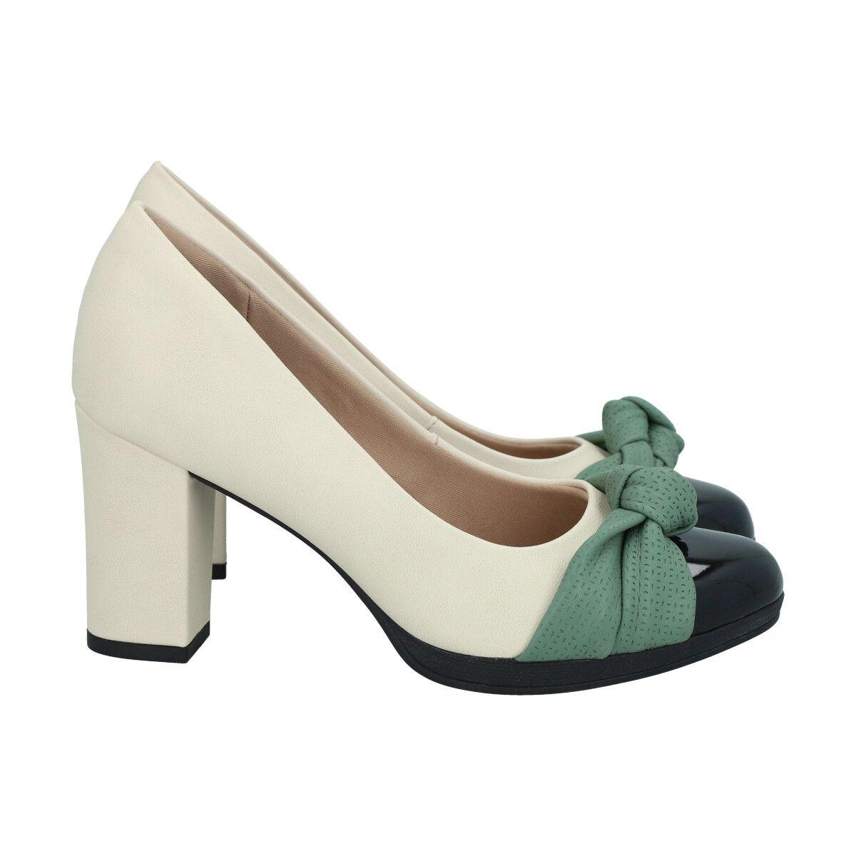 Zapato Deise Blanco/Verde Piccadilly-1