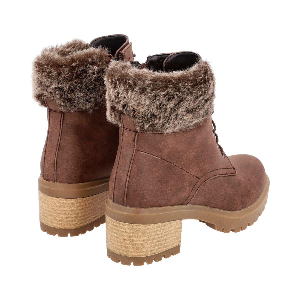 Botin Mujer Marrón Lara  Police-4