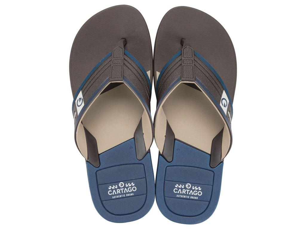 Sandalia Hombre Azul/Beige Dallas Cartago-0