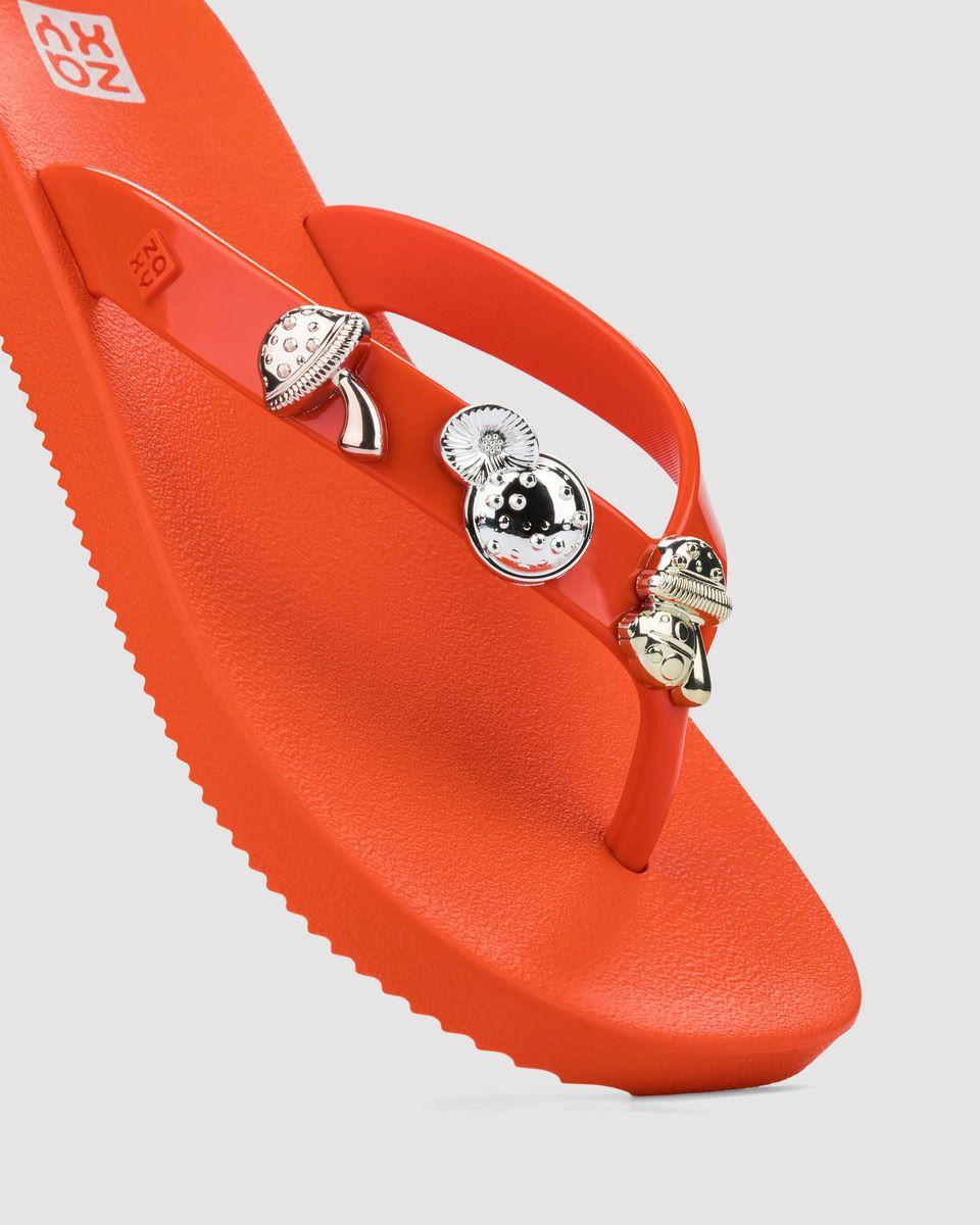 Sandalia Mujer Rojo Pin Zaxy-2