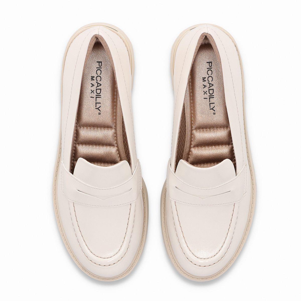 Mocasín Mujer Crema/Charol Gisa Piccadilly-1