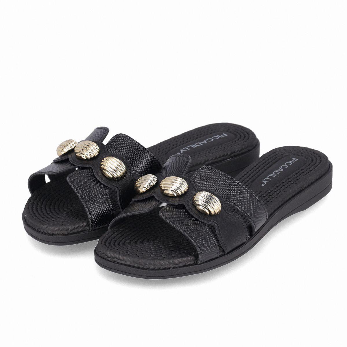 Sandalia Mujer Negro/Dorado Adla 176 Piccadilly-2