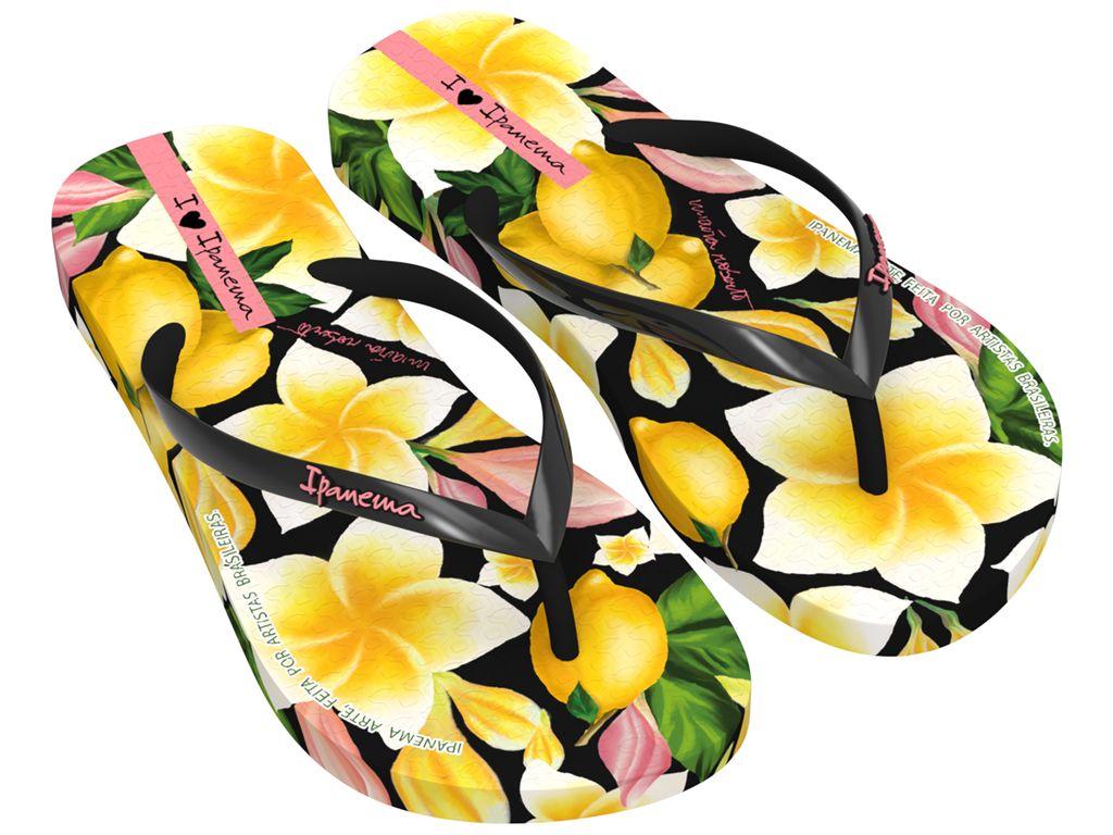 Sandalia Mujer Negro/Amarillo Arte Ad Ipanema-1