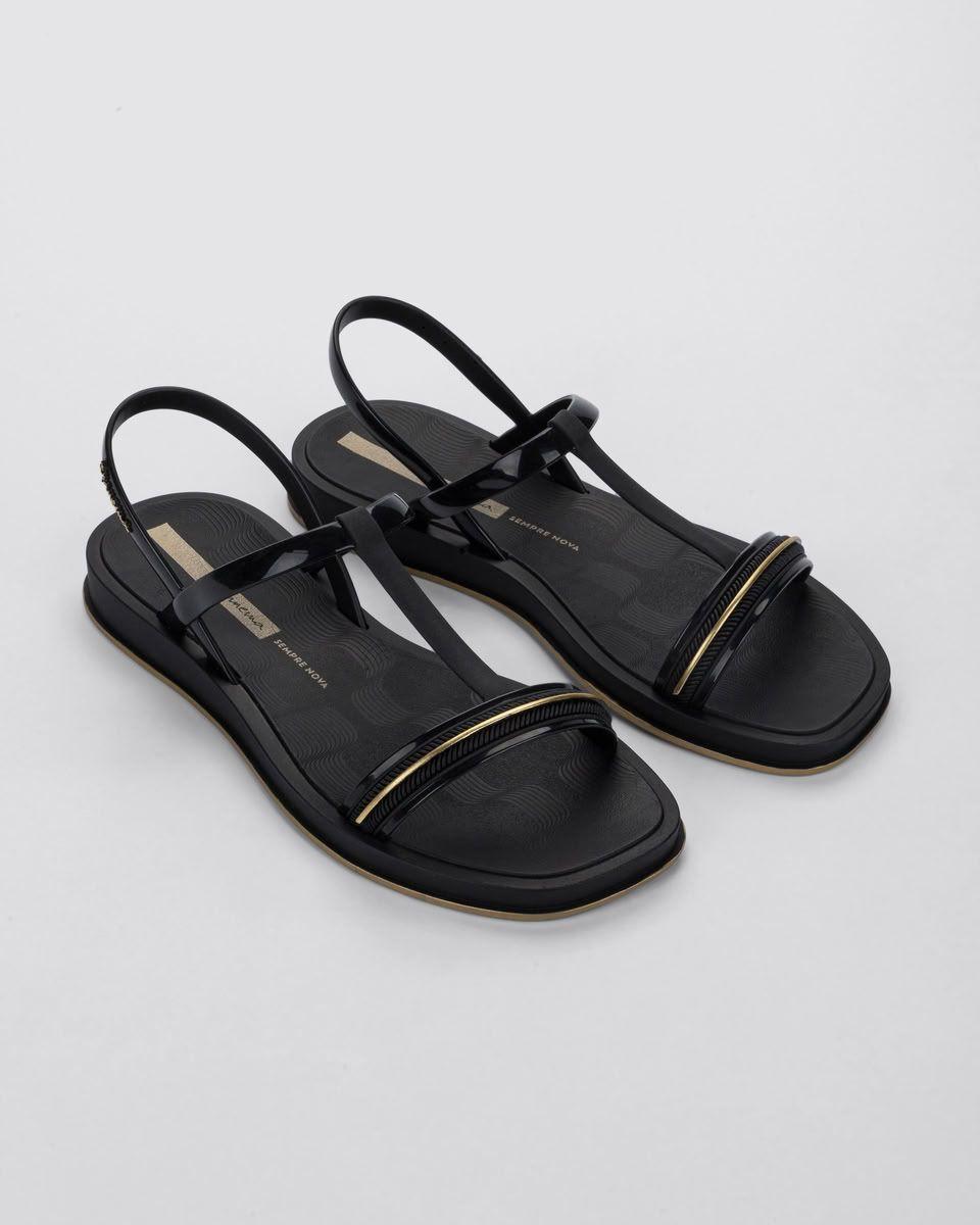 Sandalia Mujer Negro Glow Sand 152 Ipanema-1