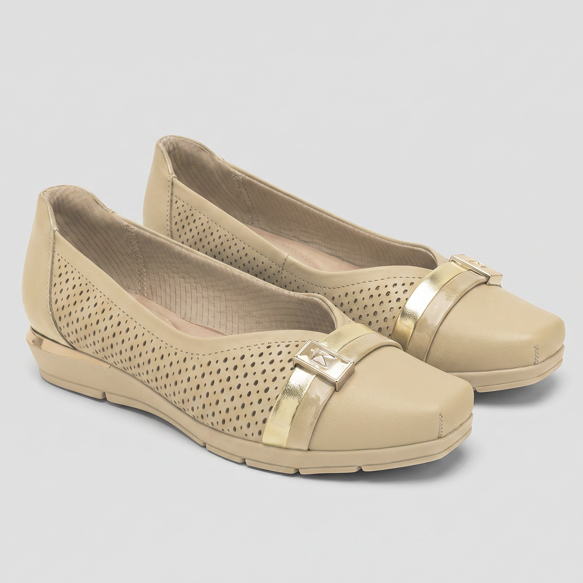 Zapato Mujer Crema/Dorado Fernanda Piccadilly-2