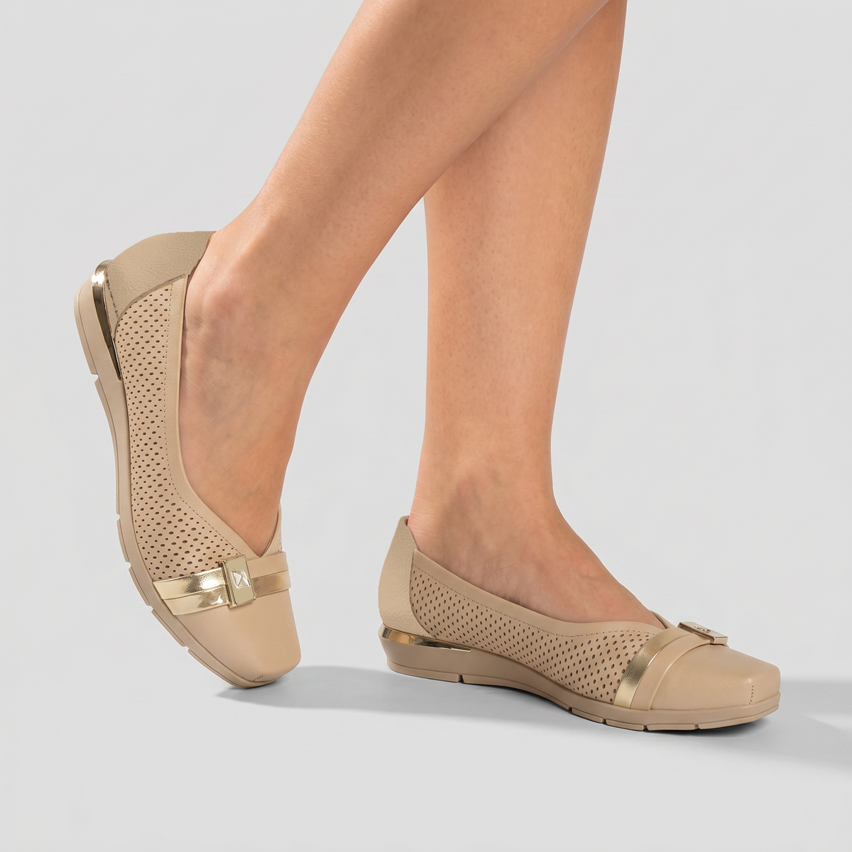 Zapato Mujer Crema/Dorado Fernanda Piccadilly-3