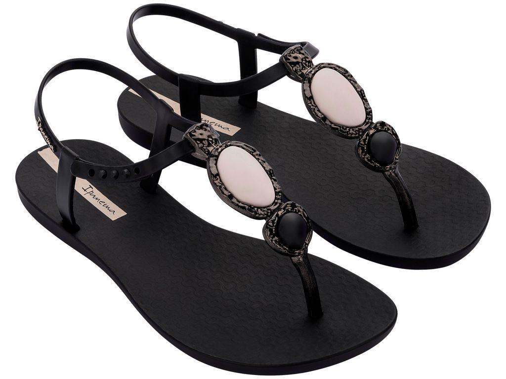 Sandalia Mujer Negro Class Luxo Ipanema-1