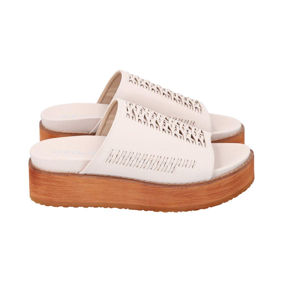 Sandalia Mujer Beige Kika Police-2