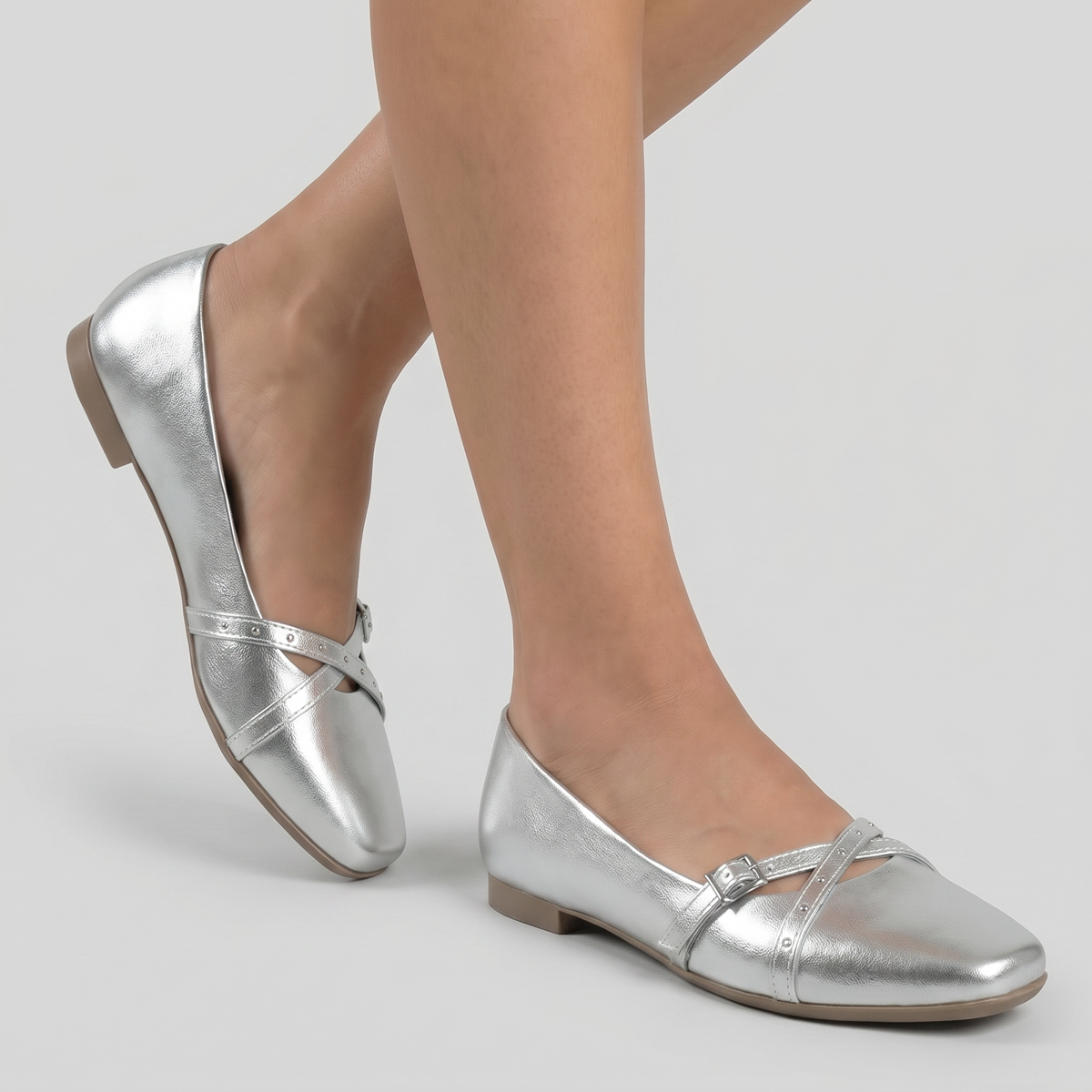 Ballerina Mujer Plata Vanessa Piccadilly-3