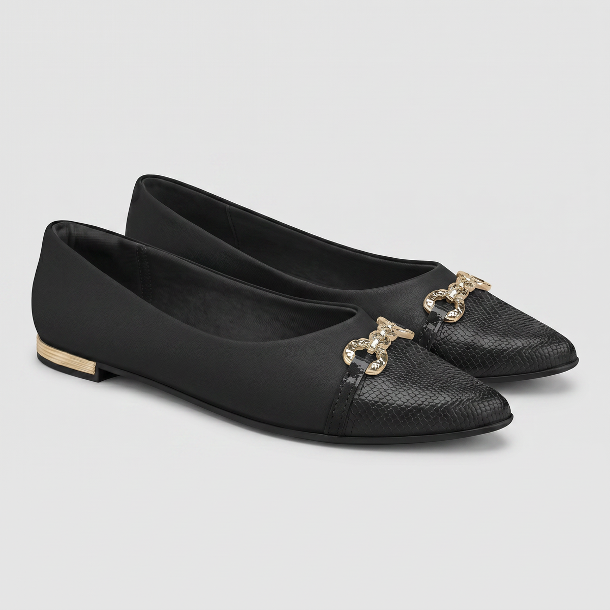 Zapato Mujer Negro/Dorado Ana 02 Piccadilly-2