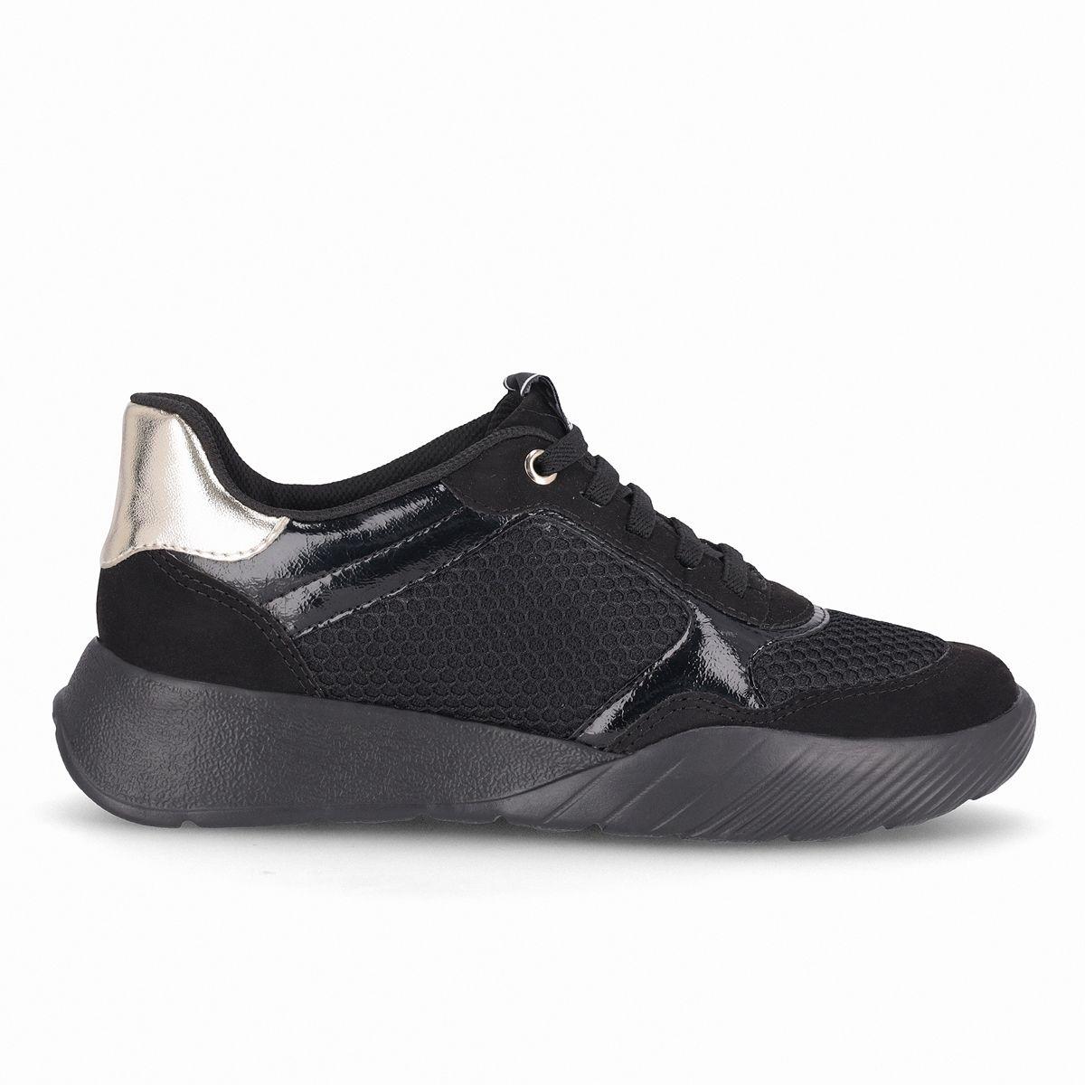 Zapatilla Mujer Negro/Dorado Fascitis Anabela Piccadilly-0