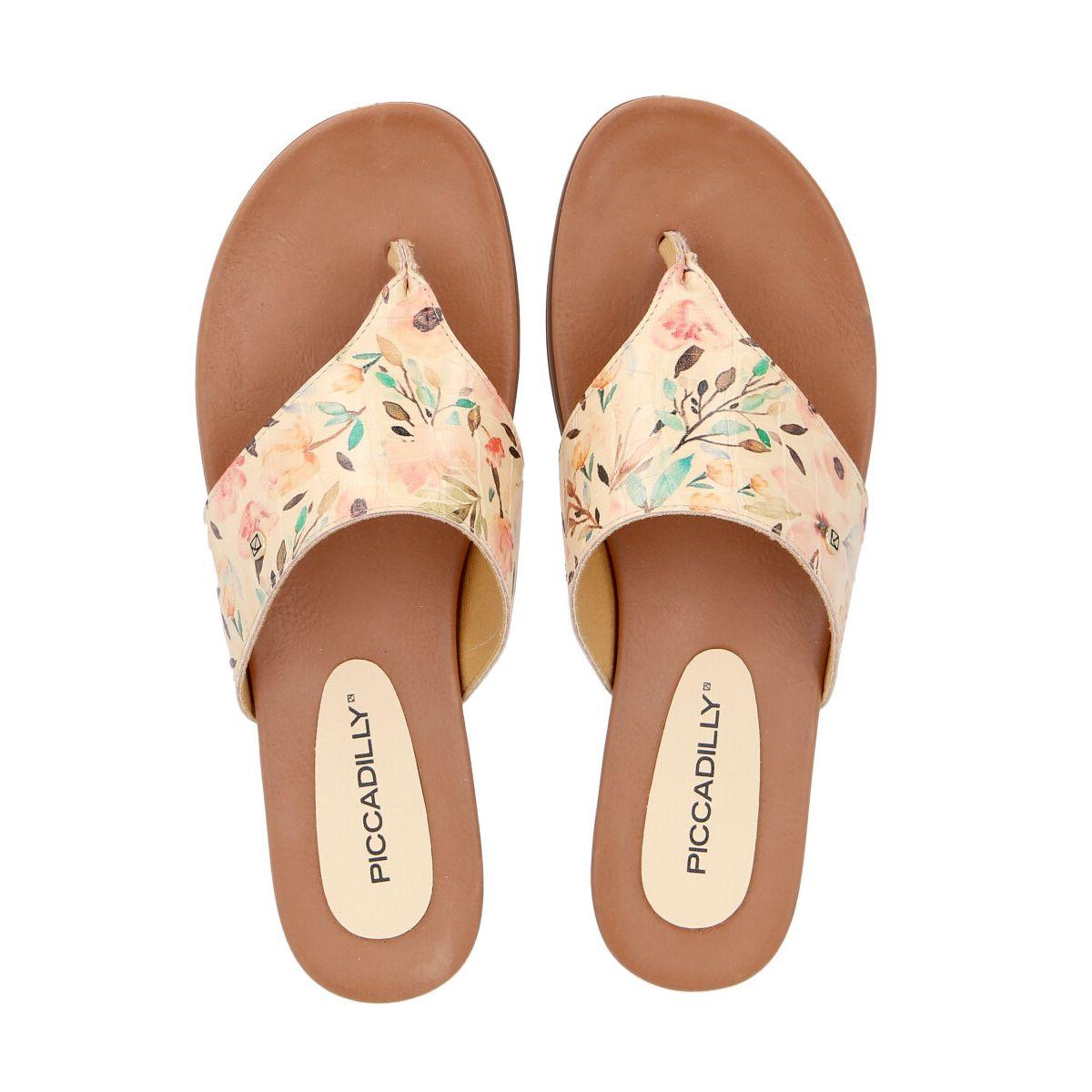 Sandalia Mari Floreada/Marron Piccadilly-1
