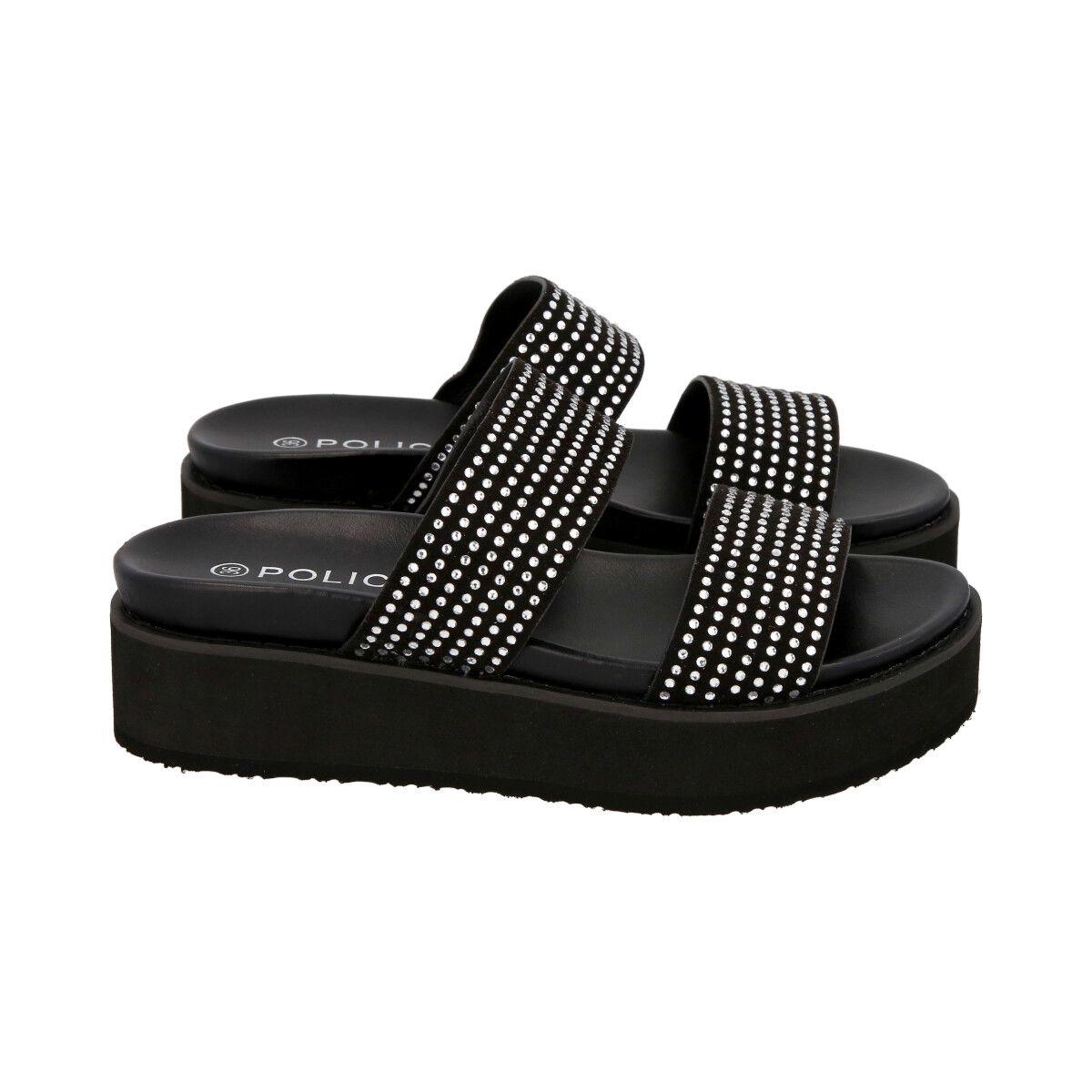 Sandalia Flor Negro Police-0