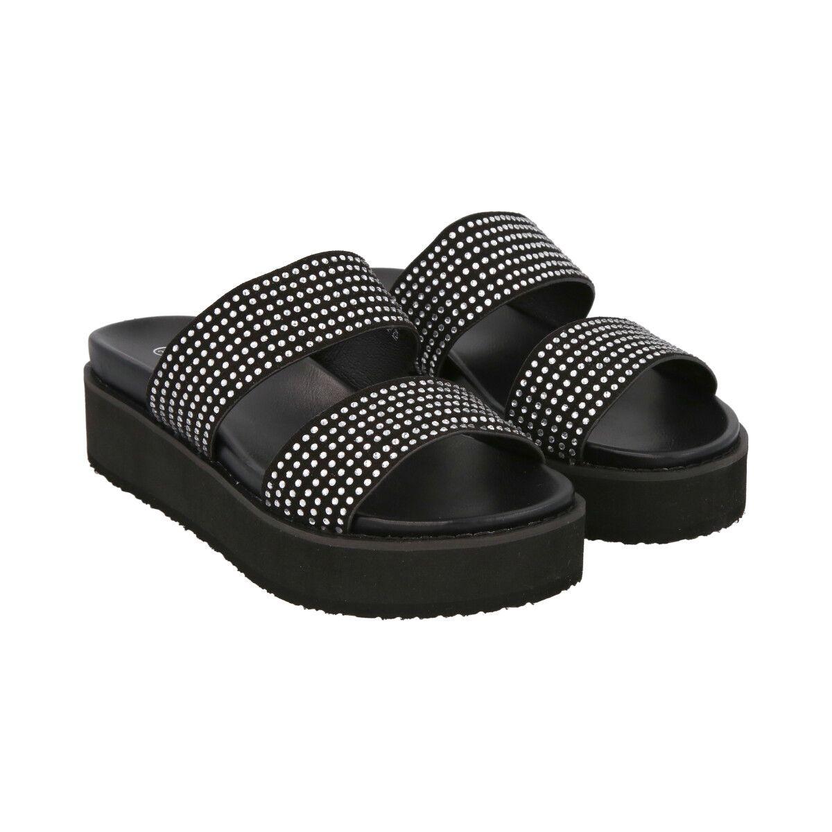 Sandalia Flor Negro Police-1