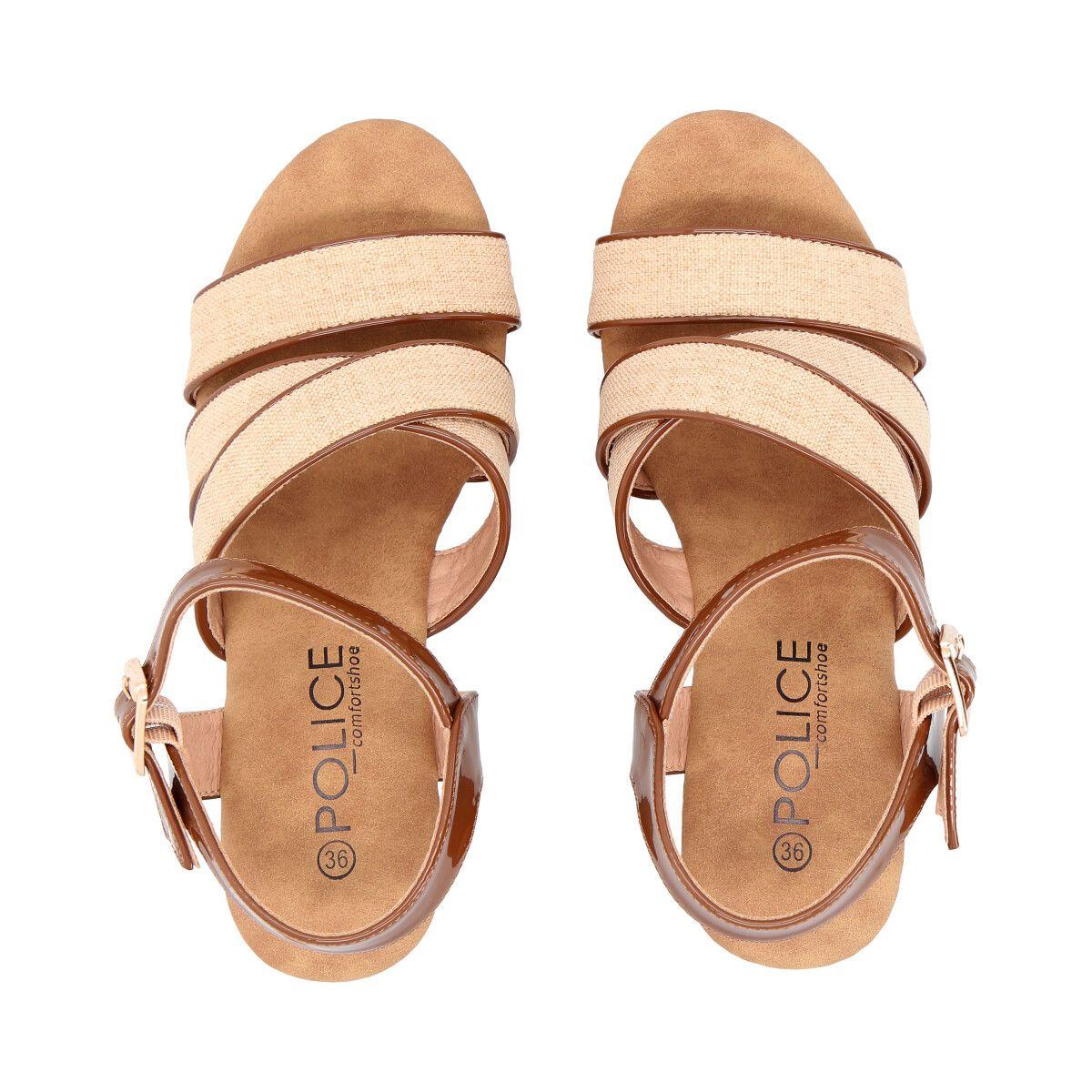 Sandalia Mujer Beige Jose Police-1