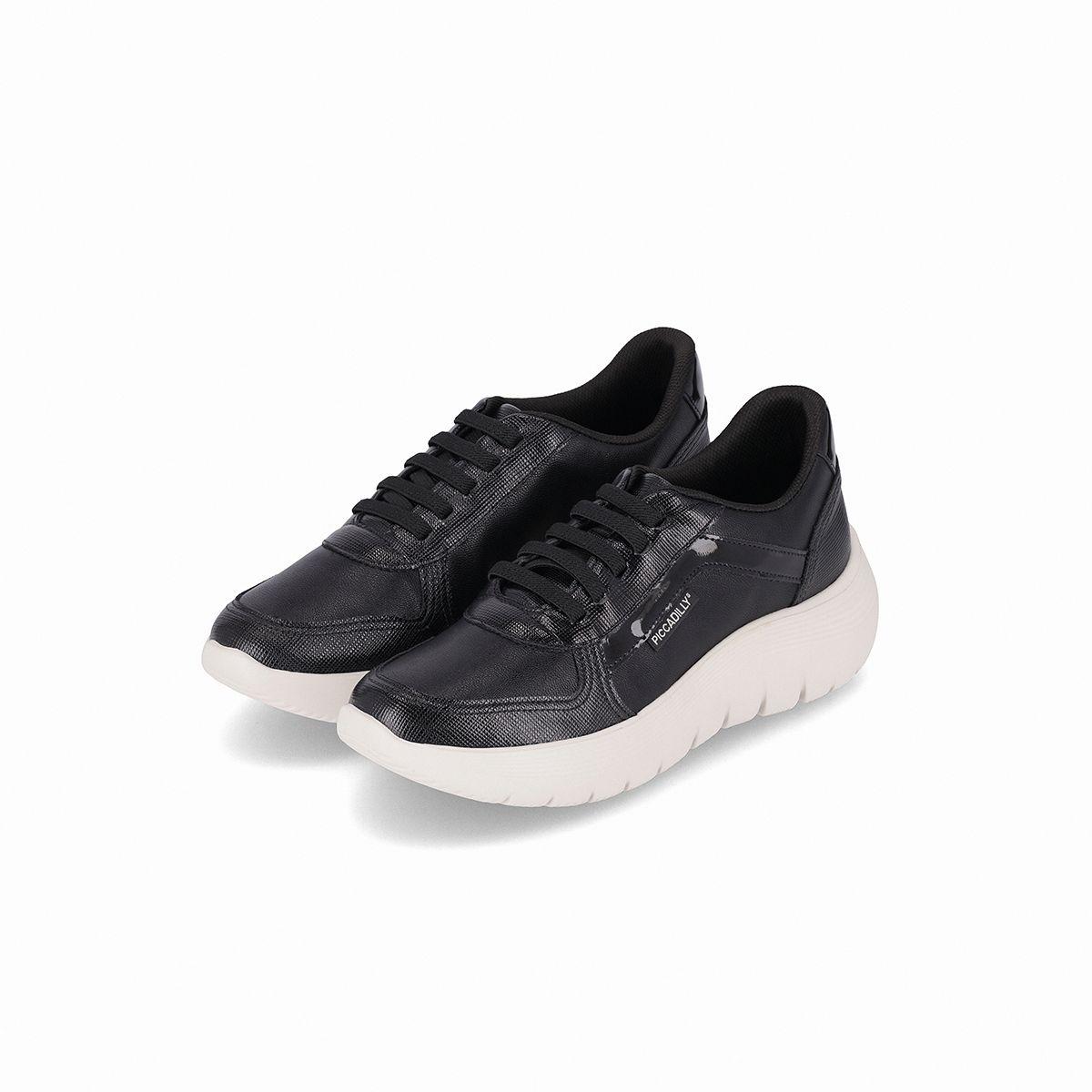 Zapatilla Mujer Negro/Charol Eliane Piccadilly-2