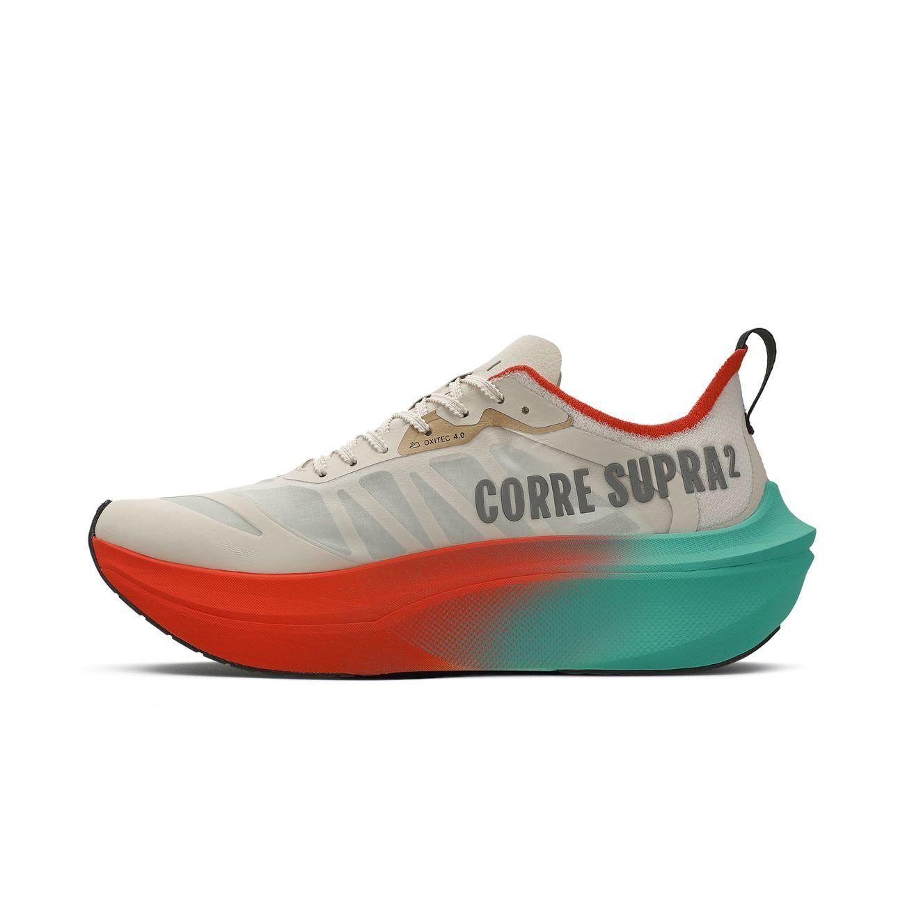 Zapatilla Running Mujer Corre SUPRA 2 Celeste/Rojo/Arena-2