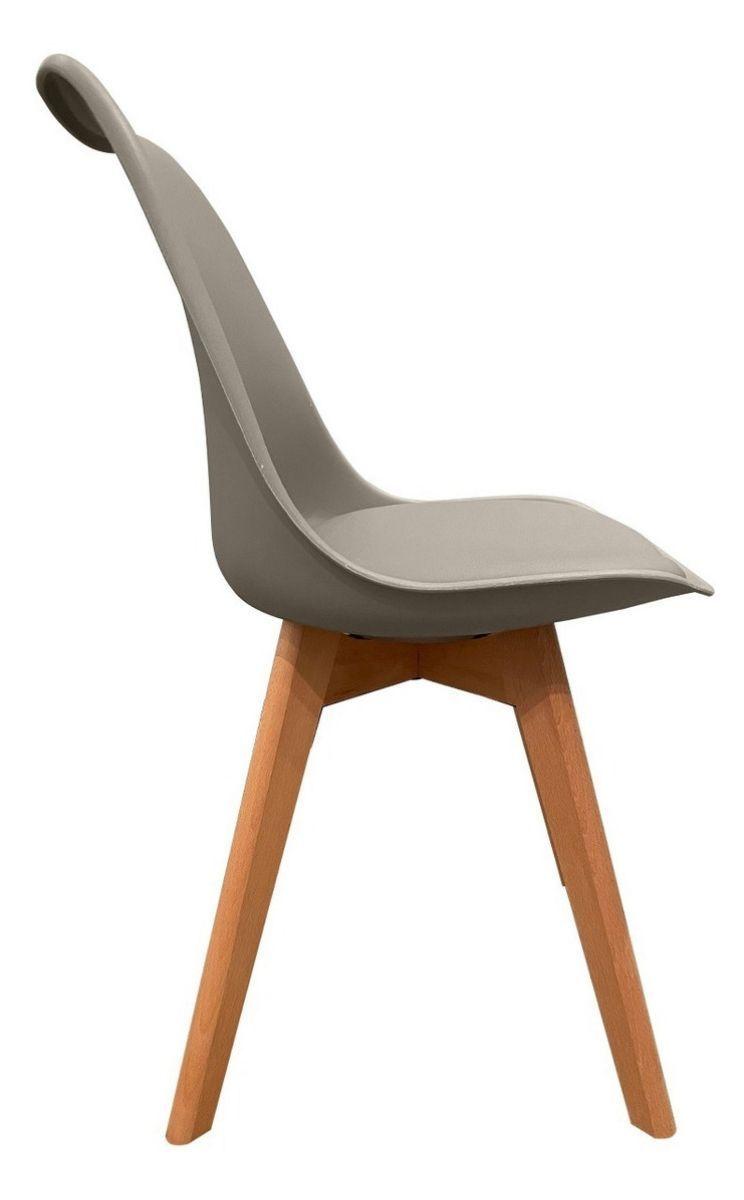 Silla Eames Tulip Acolchada Refuerzo Metal Gris X4-3