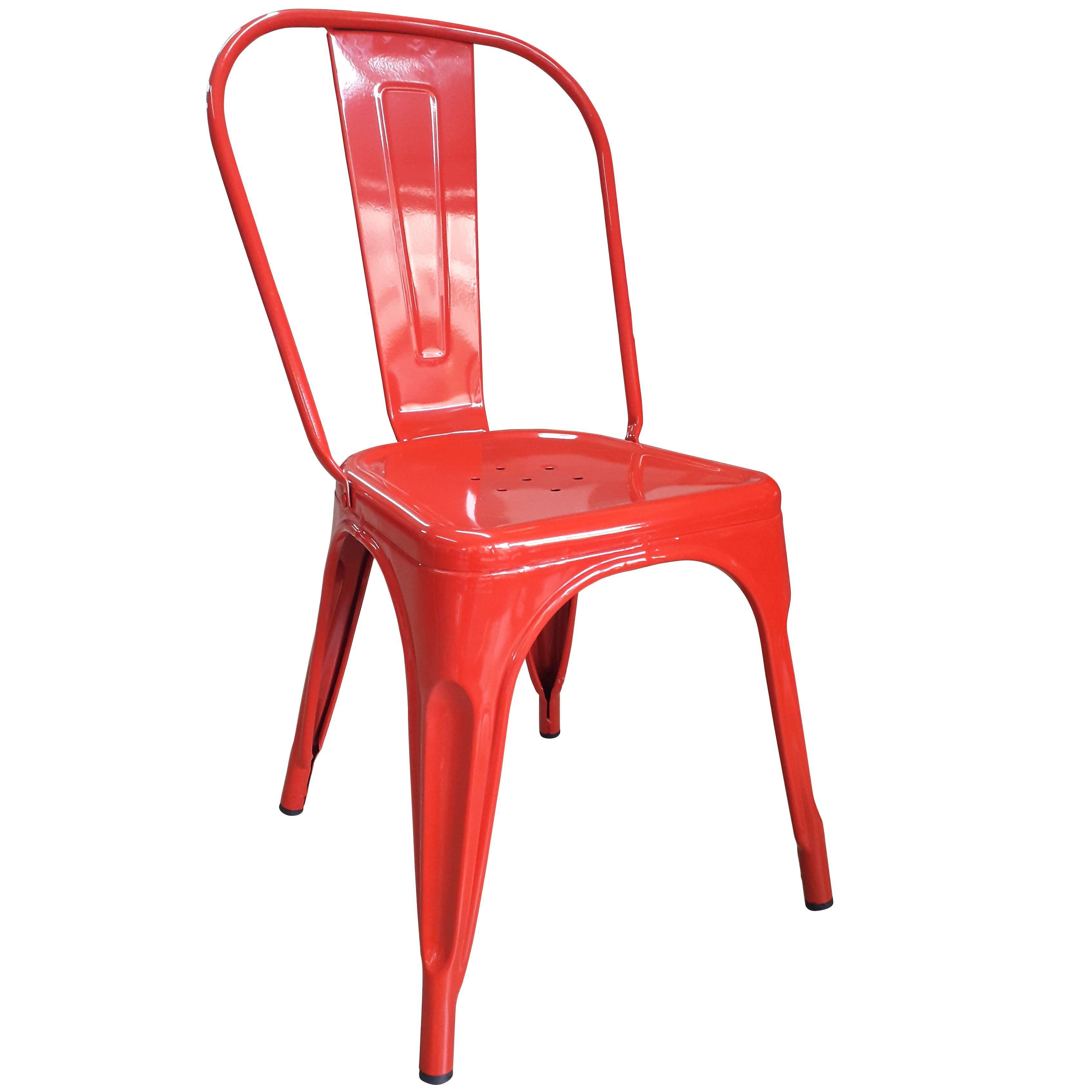 Silla Tolix Rojo Brillante X4-2