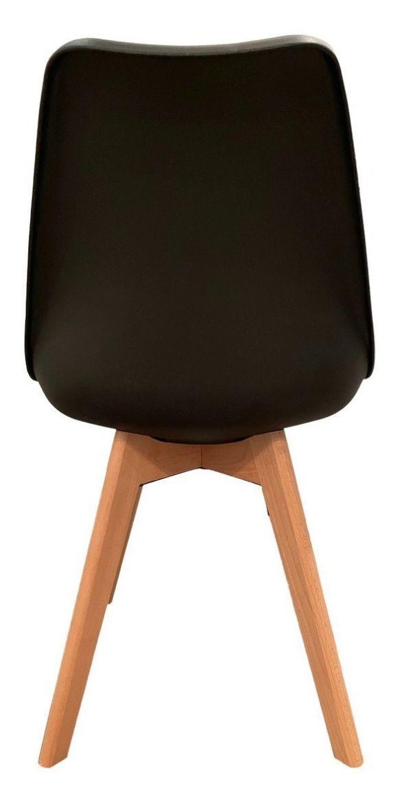 Silla Eames Tulip Acolchada Refuerzo Metal NegraX4-3