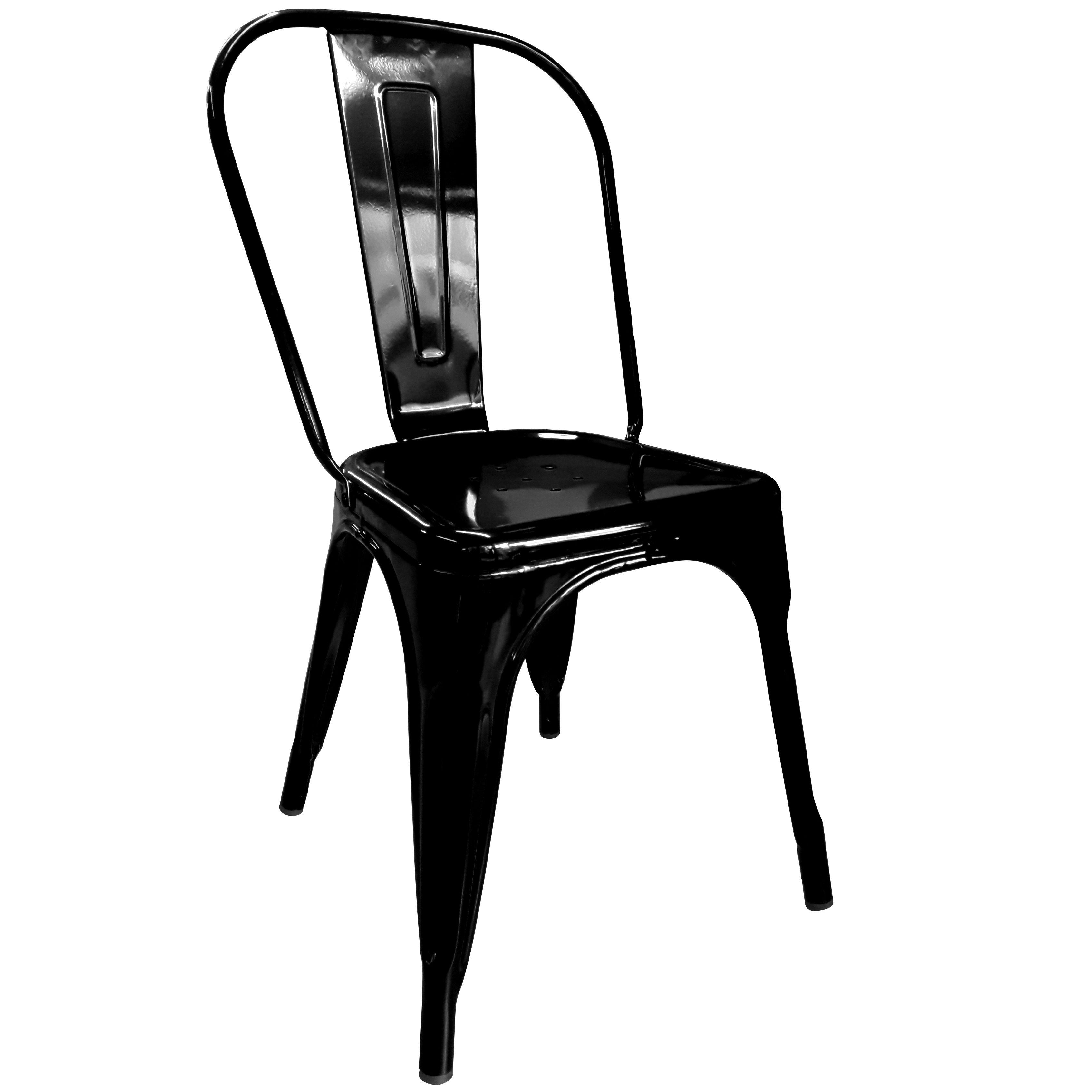 Silla Tolix Negro Brillante X4-2